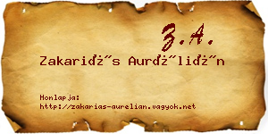 Zakariás Aurélián névjegykártya